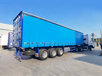 Domestic standard version straight beam side curtain box semi-trailer